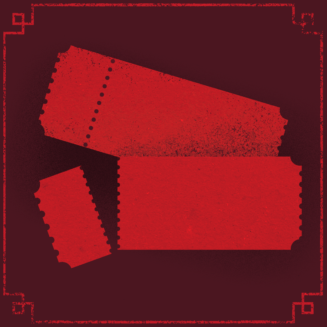 Grafika z dwoma bilecikami w kolorze czerwonym - autorką grafiki jest Dorota Dalidowicz (Blażejowska)